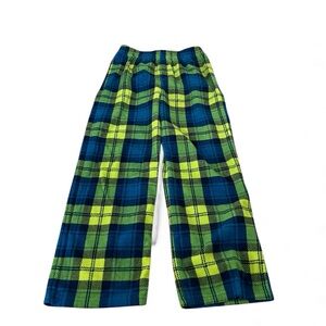 🟩GAP: Boy size 6, green & blue plaid pajama bottoms, preowned🟩